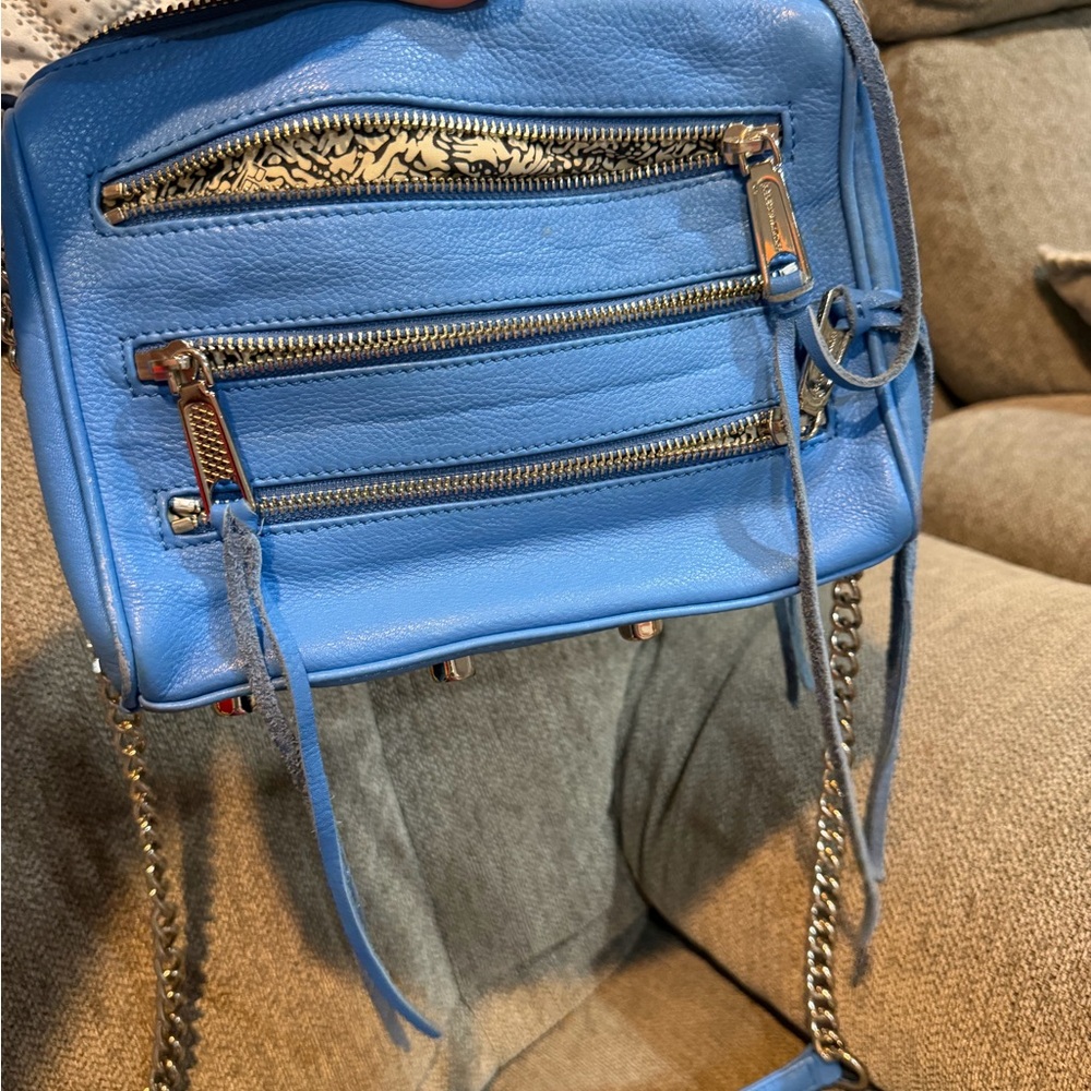 Rebecca mincoff Blue Designer Crossbody Bag
